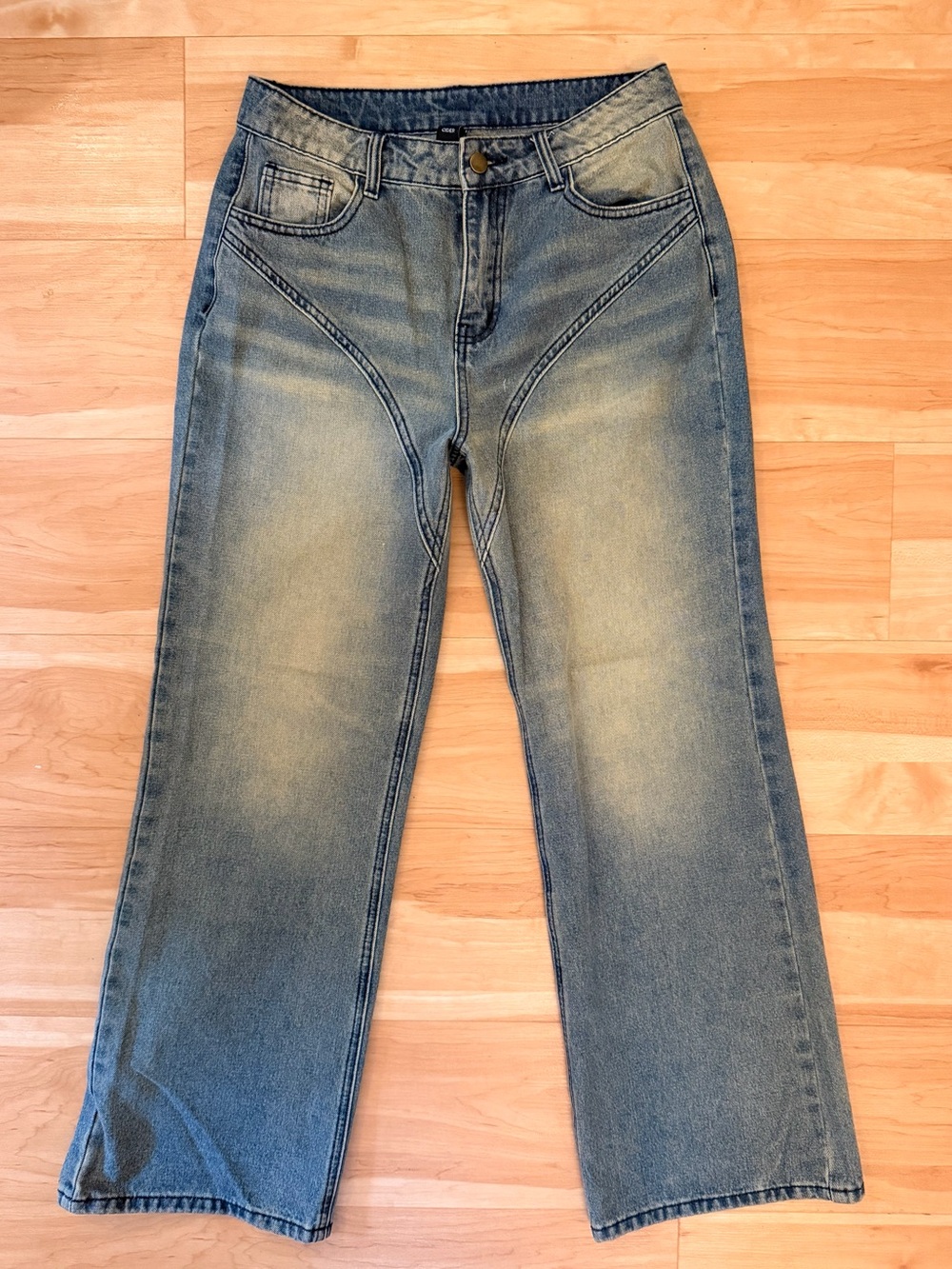 Cider Light Blue Denim Jeans with Faded Wash